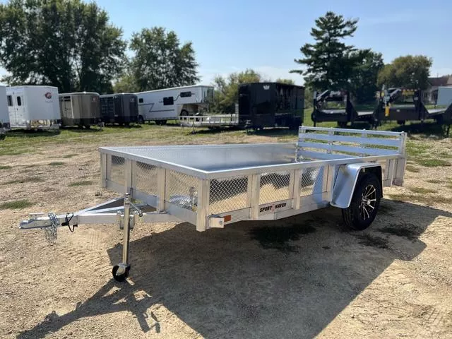 2026 Sport Haven 6 x 12 All Aluminum Utility Trailer with Solid ATP Sides & Folding Ramp