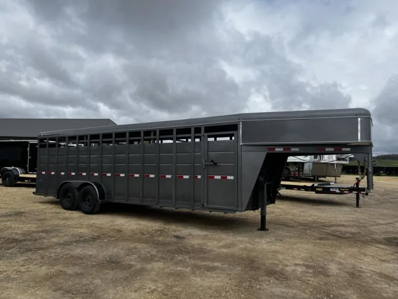 2027 S&S Manufacturing 14K 6'8" x 24' x 6'6" Gooseneck Livestock Trailer