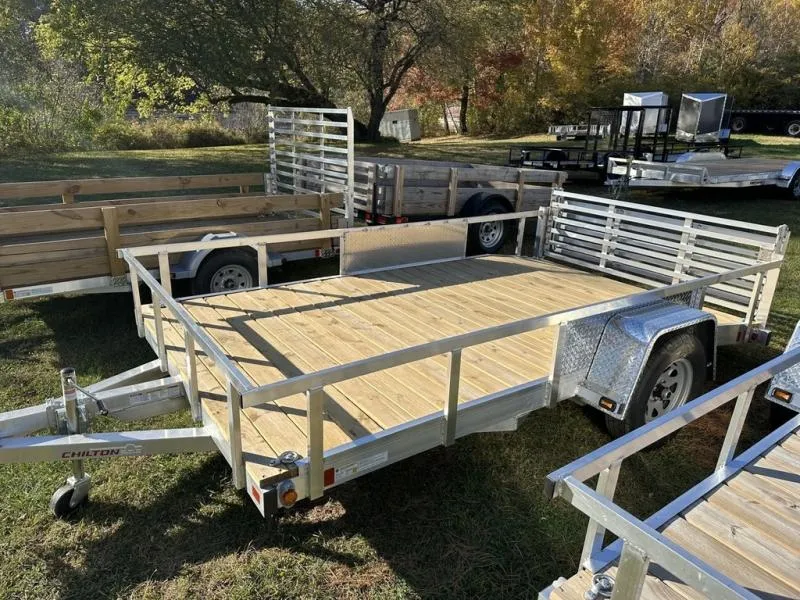 2025 Chilton 7 x 12 Single Axle Heavy Duty Utility Trailer with Beavertail & Bifold Ramp Gate