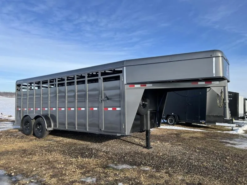 2026 S&S Manufacturing 6'8" x 20' x 6'6" Gooseneck Livestock Trailer
