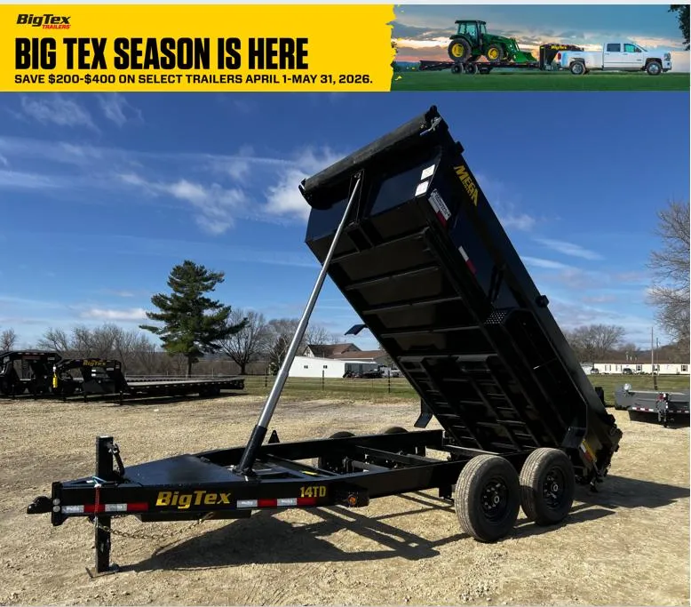 2026 Big Tex Trailers 14TD 14' Heavy Duty Telescopic Dump Trailer