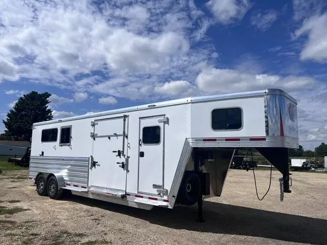 2026 Kiefer Genesis 2+1 Gooseneck All Aluminum Horse Trailer