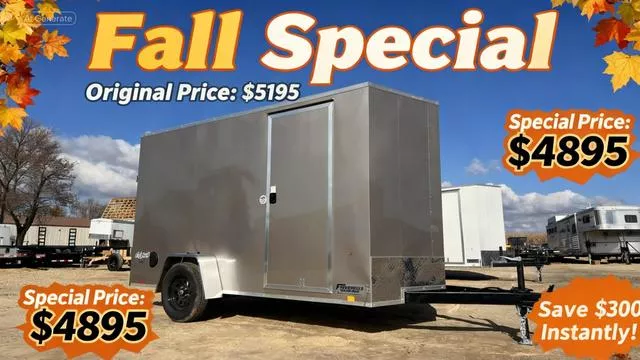 2026 Pace American 6 x 12 Single Axle Outback Deluxe Enclosed Trailer