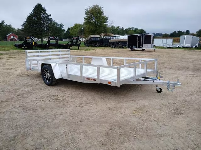 2026 Sport Haven 7 x 14 All Aluminum Utility Trailer with Bifold Gate