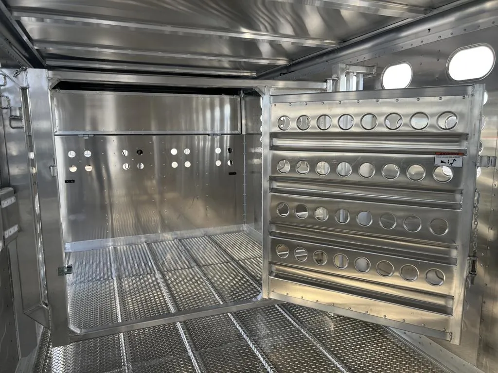 2026 Merritt 28' Aluminum Punch Panel Gooseneck Livestock Trailer