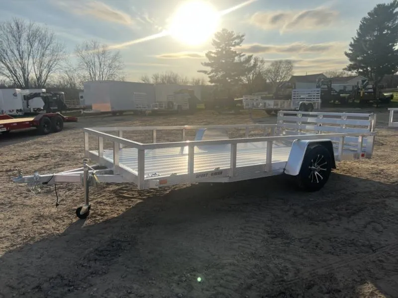 2026 Sport Haven 7 x 14 All Aluminum Utility Trailer with Bifold Ramp Gate