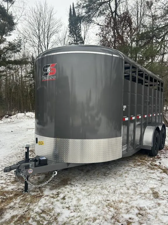2026 S&S Manufacturing 12K 6'8" x 16' x 6'6" Livestock Trailer