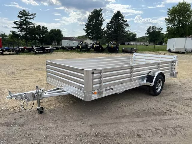 2026 Hillsboro 78 x 14 All Aluminum Utility Trailer with Bifold Ramp, Stone Guard, & Sides