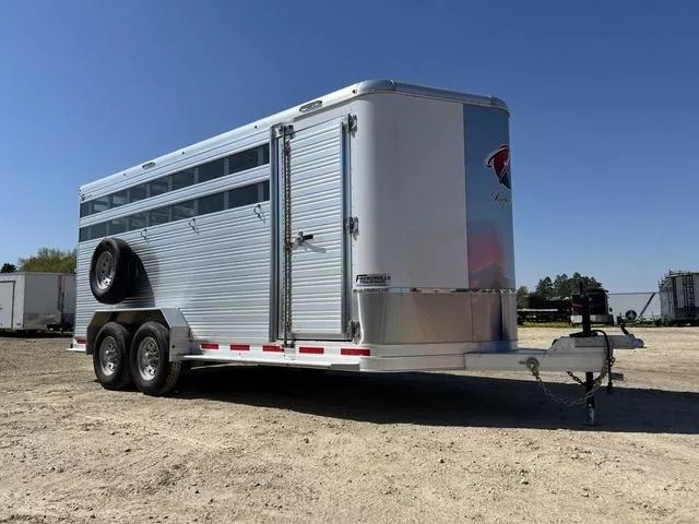 2025 Kiefer 16' Stockman Aluminum Livestock Trailer