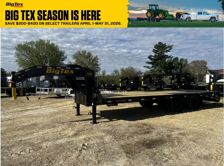 2027 Big Tex Trailers 22GN 25' Tandem Dual Gooseneck Equipment Trailer
