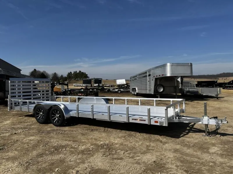2026 Sport Haven 7 x 22 All Aluminum Tandem HD Utility Trailer