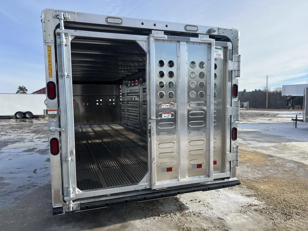 2026 Merritt 28' Aluminum Punch Panel Gooseneck Livestock Trailer