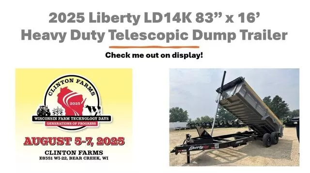 2025 Liberty LD14K 83 x 16 Heavy Duty Telescopic Dump Trailer