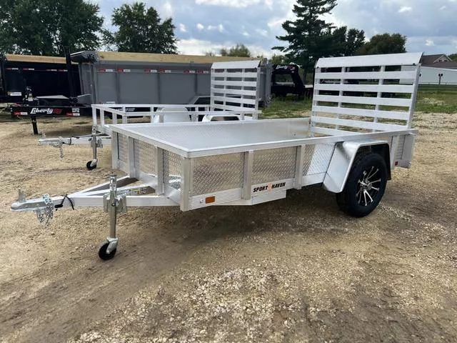 2026 Sport Haven 5 x 10 All Aluminum Utility Trailer with ATP Solid Sides