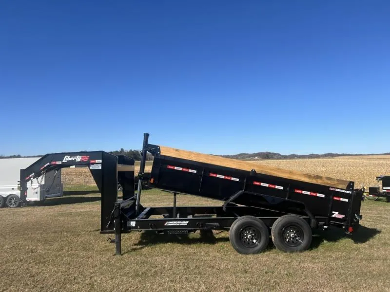 2026 Liberty Trailers LD14K 83 x 14 Heavy Duty Telescopic Gooseneck Dump Trailer
