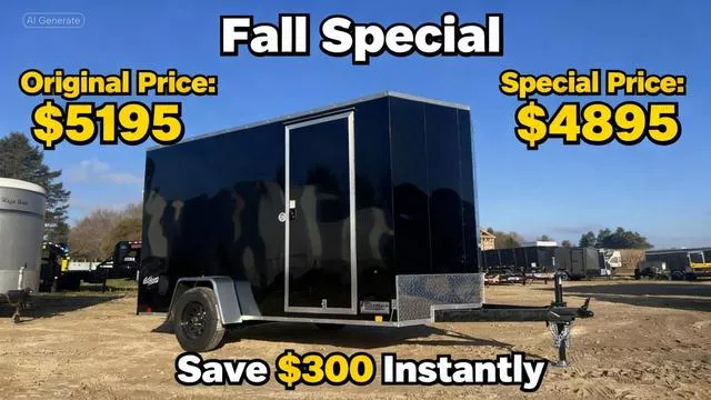 2026 Pace American 6 x 12 Single Axle Outback Deluxe Enclosed Trailer