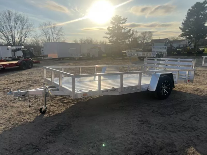 2026 Sport Haven 7 x 14 All Aluminum Utility Trailer with Bifold Ramp Gate