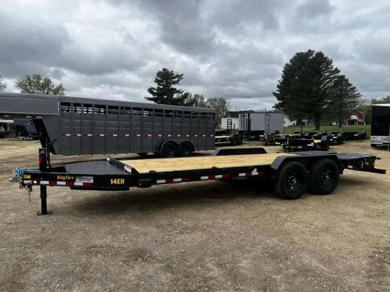 2026 Big Tex Trailers 14EH 20' Heavy Duty Tandem Axle Equipment Trailer with Mega Ramps