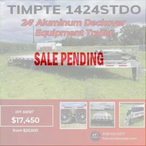 2024 Timpte 24' Aluminum Deckover Equipment Trailer 