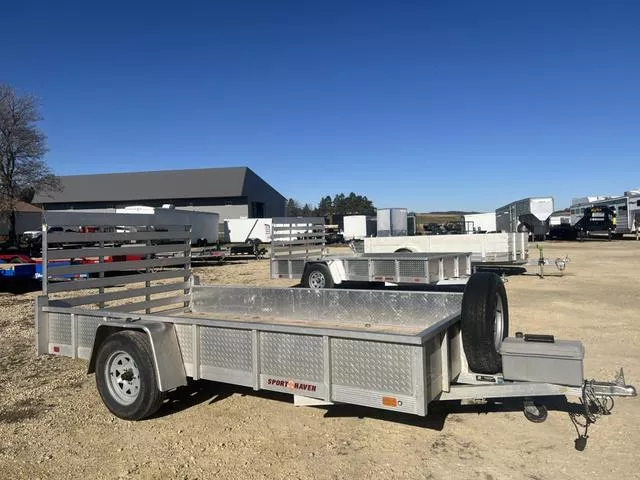 2020 Sport Haven 6 x 12 Aluminum Utility Trailer with Solid Sides