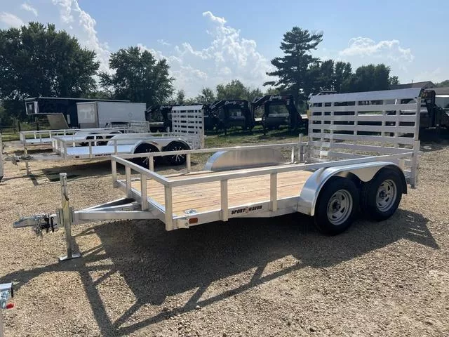 2026 Sport Haven 7 x 12 Aluminum Tandem HD Utility Trailer 