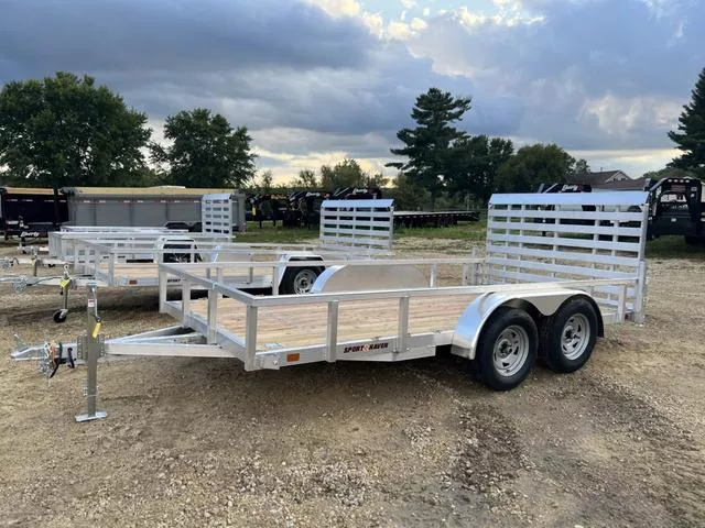 2026 Sport Haven 7 x 14 Aluminum Tandem Axle HD Utility Trailer