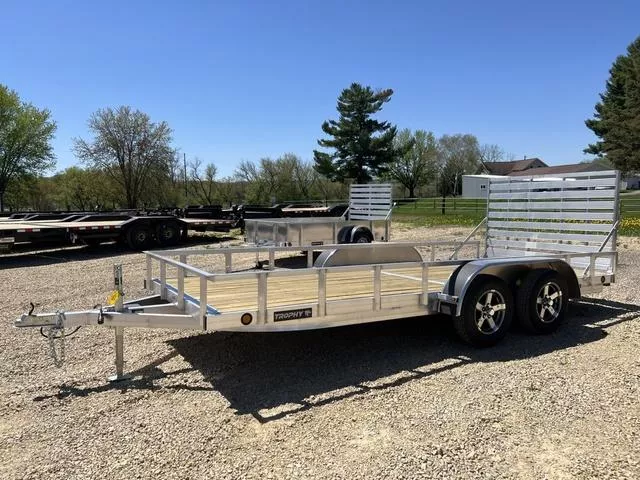 2025 Trophy 7 x 16 Tandem Axle Aluminum Utility Trailer 