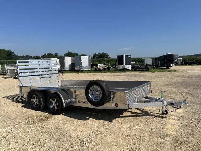 2024 Trophy 7 x 14 Tandem Axle Aluminum Utility Trailer with Solid Sides