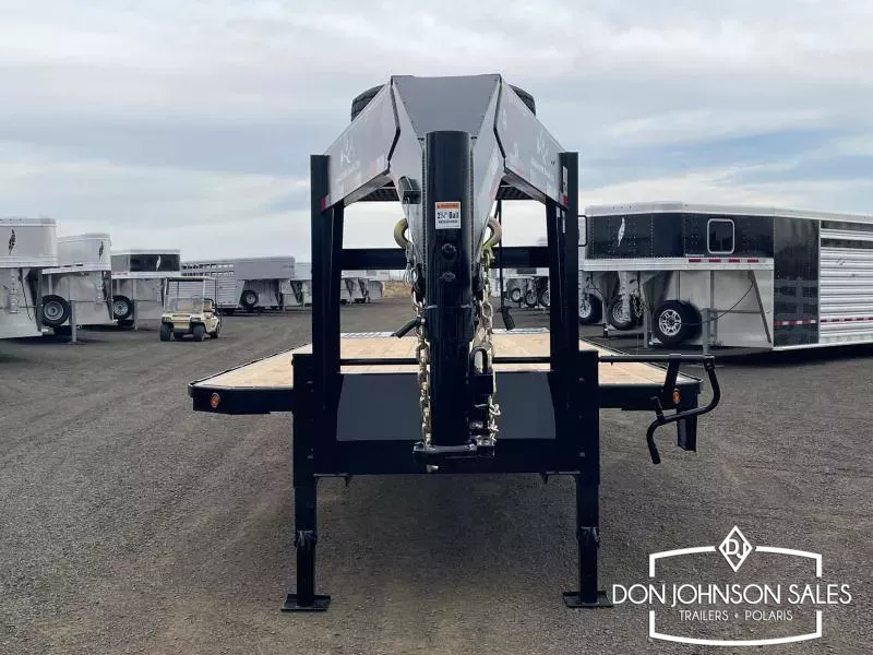 2026 Snake River GNFB25-20K DT Flatbed GN Trailer w/ Center Pop-up