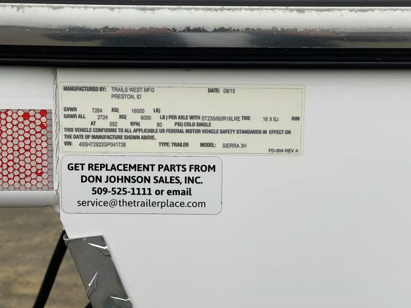 used Horse Trailers Trails West  for sale, in Walla Walla, WA Thumbnail 48