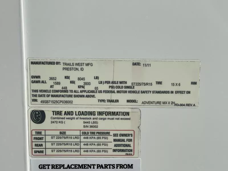 used Horse Trailers Trails West Manufacturing  for sale, in Walla Walla, WA Thumbnail 4