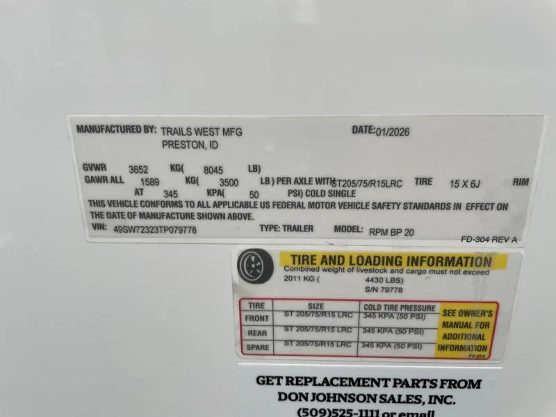 new Snowmobile Trailers Trails West Manufacturing  for sale, in Walla Walla, WA Thumbnail 29