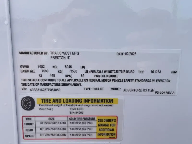 new Horse Trailers Trails West Manufacturing  for sale, in Walla Walla, WA Thumbnail 24