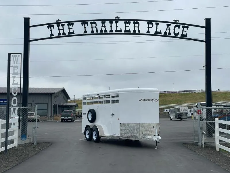 2026 Trails West Adventure II 17' Stock BP Horse Trailer