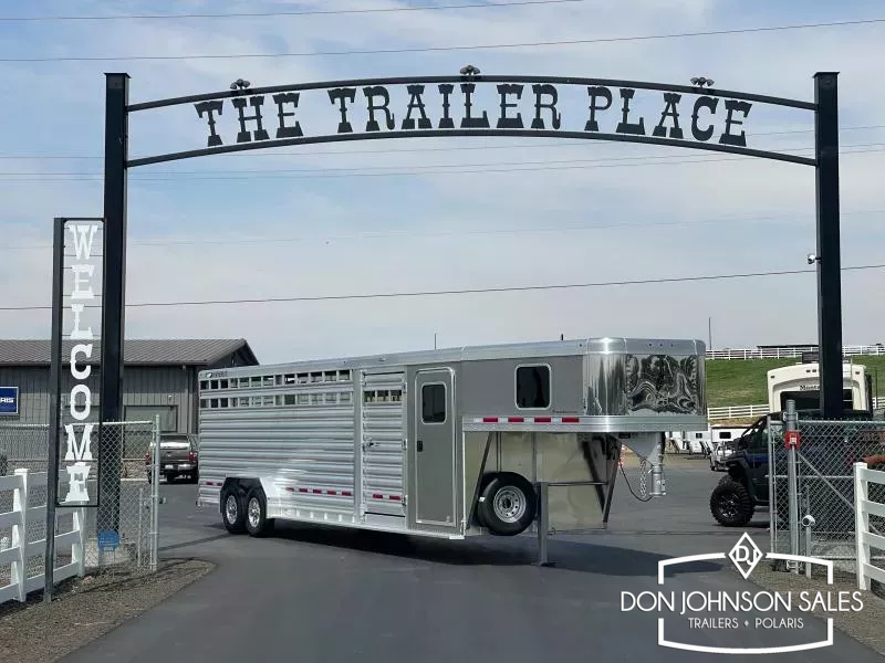 2025 Featherlite 8413 28' Stock Combo GN 7' wide x 7' tall w/ Rubber Mats 1756160813