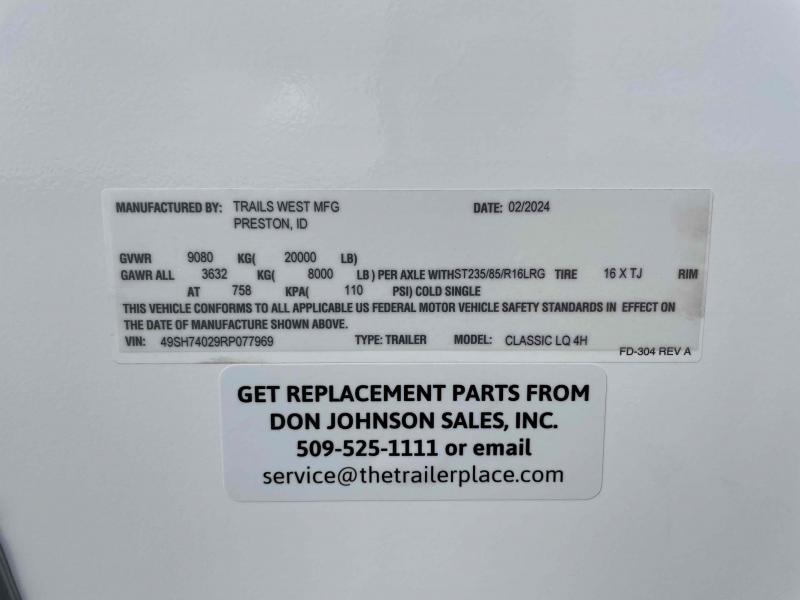 new Horse Trailers Trails West  for sale, in Walla Walla, WA Thumbnail 55