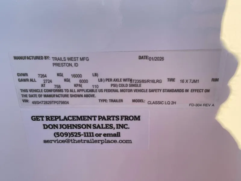 new Horse Trailers Trails West  for sale, in Walla Walla, WA Thumbnail 42