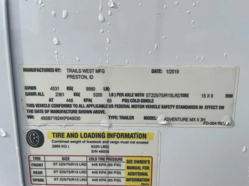 used Horse Trailers Trails West  for sale, in Walla Walla, WA Thumbnail 19