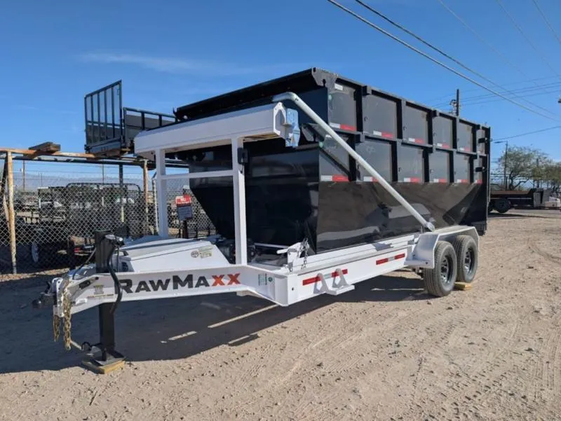 2026 Rawmaxx Trailers 83x16 16k BP RDX Roll Off 2 Bin Package 
