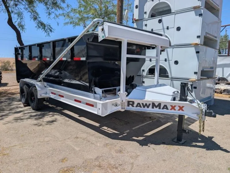 2026 Rawmaxx Trailers 83x16 16k BP RDX Roll Off Single Bin Package 