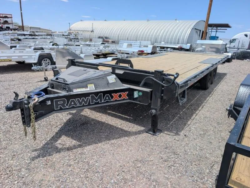 2026 Rawmaxx Trailers 102X24 DTX BP Deckover Full Tilt Deck 16K