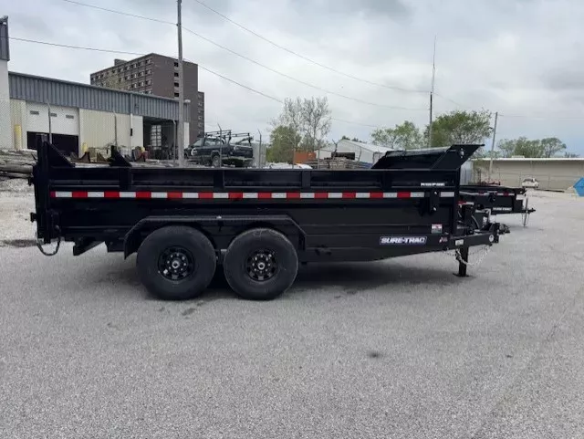 2025 Sure-Trac 82 IN x 14 HD Low Profile Dump Trailer  14K Scissor 6YxjFYx7qosk