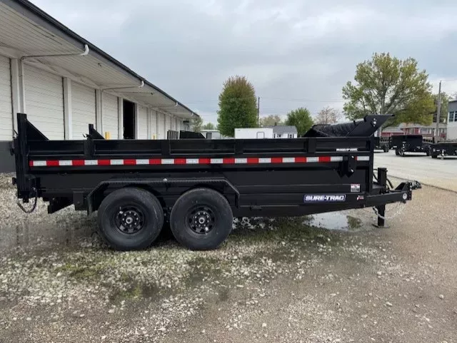 2025 Sure-Trac 82 IN x 14 HD Low Profile Dump Trailer  14K Scissor meDiXw1fk0fc