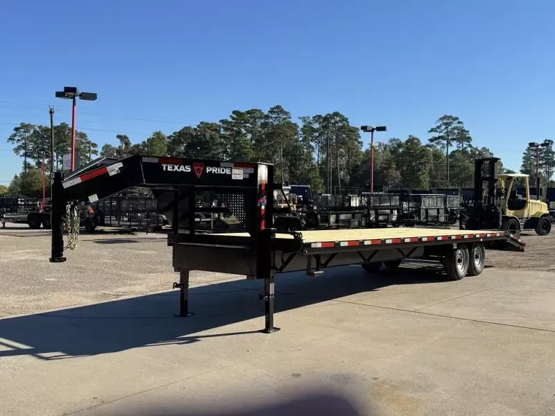 TEXAS PRIDE 8 X 20 + 5 GOOSENECK DECKOVER TRAILER WITH A 16,000 GVWR
