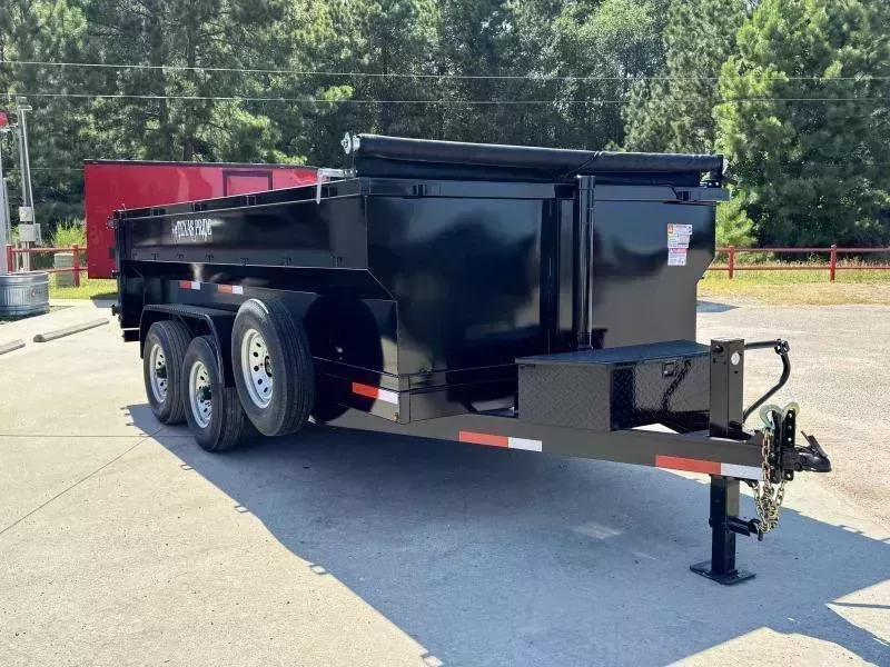 TEXAS PRIDE 7 X 14 BUMPER PULL DUMP TRAILER WITH 3 FOOT SIDES AND A 14,000lb GVWR - Conroe Location