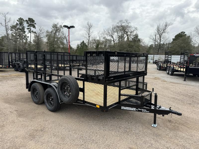 ON SALE NOW Davidson 12 FOOT TANDEM AXLE LANDSCAPE TRAILER WITH 2 FOOT SIDES - TEXARKANA LOCATION