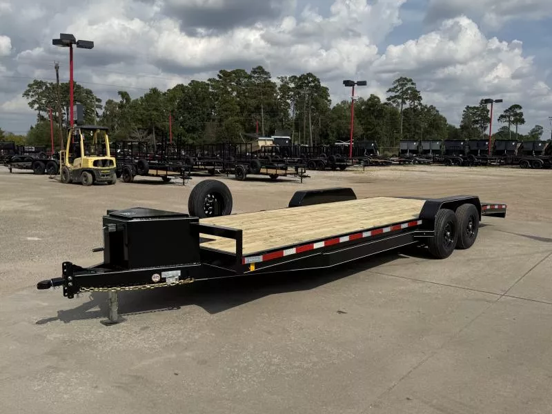 J & C Trailers 83 X 24 (20 + 4 DOVE TAIL) CAR HAULER WITH BRAKES AND 12,000lb GVWR