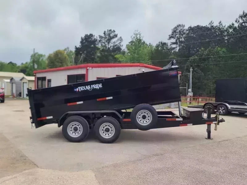 7X14 BUMPER PULL DUMP TRAILER WITH 3 FOOT SIDES AND 16,000lb GVWR