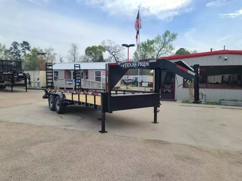 Texas Pride Trailers 24 Gooseneck Lowboy Equipment Trailer - Conroe Location