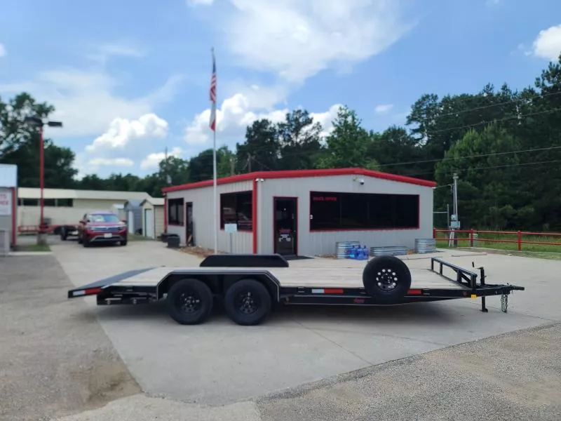 J and C Trailers 83 X 24 (20 + 4 DOVE TAIL) CAR HAULER WITH BRAKES AND 12,000lb GVWR